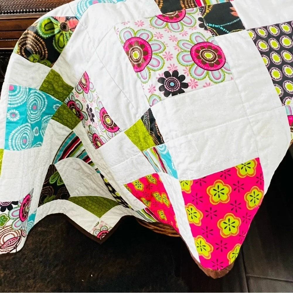 32”x42” New Homemade Patchwork Baby Kids Quilt.